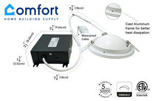Eyeball LED Recessed Downlight 4-inch 12W (CEL4-B 4" Dimmable 3000K)