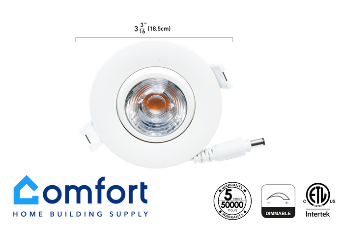 Eyeball LED Downlight 3-inch 8W (CEL3-A 3" Dimmable 3000K)