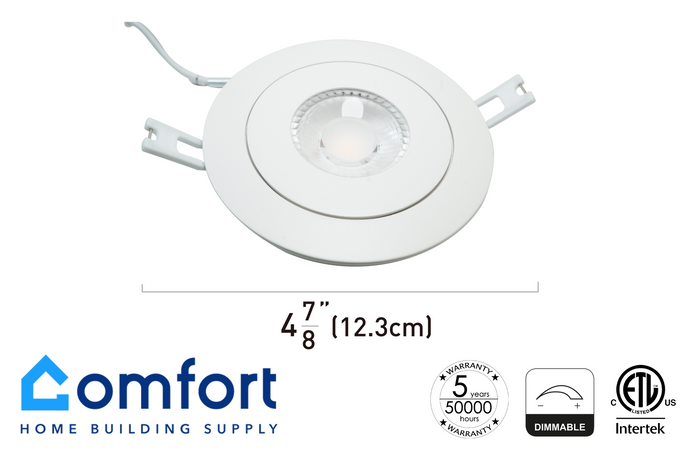 Eyeball LED Recessed Downlight 4-inch 12W (CEL4-B 4" Dimmable 3000K)