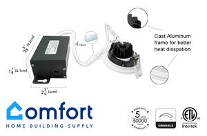 Eyeball LED Downlight 3-inch 8W (CEL3-A 3" Dimmable 3000K)