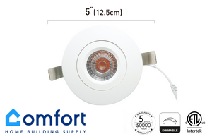 Eyeball LED Recessed Downlight 4-inch 12W (CEL4-A 4" Dimmable ETL Listed 3000K)