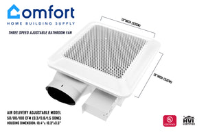 Three Speed Adjustable Ultra Quiet Bathroom Ceiling Fan